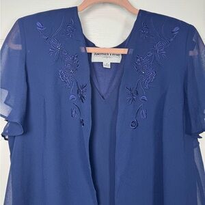 Another Thyme Navy Blue Dress with Embroidery